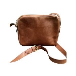 Vintage Salvatore Ferragamo Purse Women’s 1Size Embossed Leather Crossbody Brown